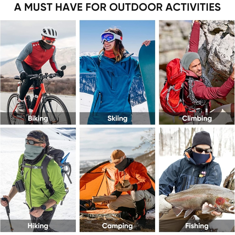TICONN Neck Gaiter Face Cover Scarf, Breathable Sun & Wind-proof for Skiing Fishing Hiking Cycling - Image 6